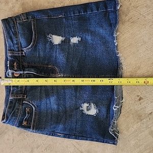 Girls Blue Jean Mini Skirt